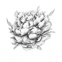 Peony tattoo design idea