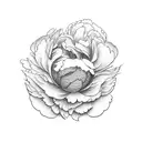 Peony tattoo design idea
