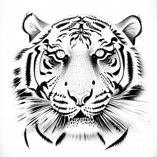 Tiger full body tattoo design idea