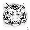 Tiger full body tattoo design idea