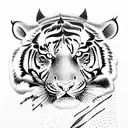 Tiger full body tattoo design idea
