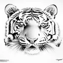 Tiger full body tattoo design idea