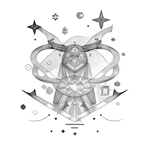 aquarius constellation tattoo design idea
