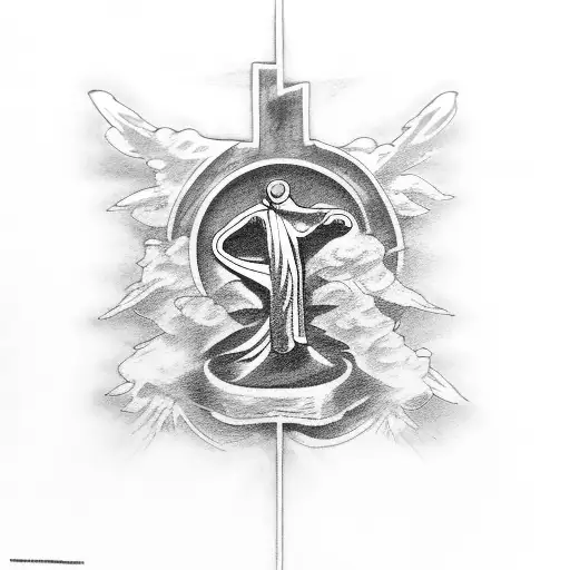 Christian resurrection  tattoo design idea