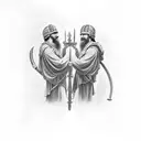 David and Goliath sleeve biblical tattoo design idea