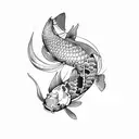 Koi Fish tattoo design idea
