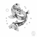Koi Fish tattoo design idea