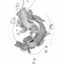 Koi Fish tattoo design idea