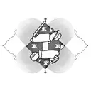 Thin blue line flag with a nurse's medical cross symbol tattoo design idea