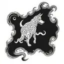 heaven and hell hound tattoo design idea