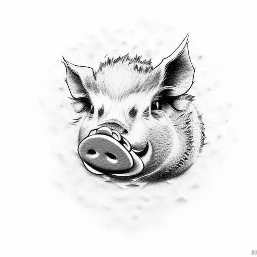 hog tattoo design idea