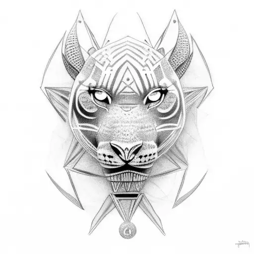 tribal African tattoo design idea