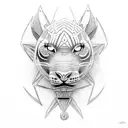 tribal African tattoo design idea