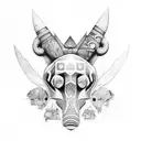 tribal African tattoo design idea