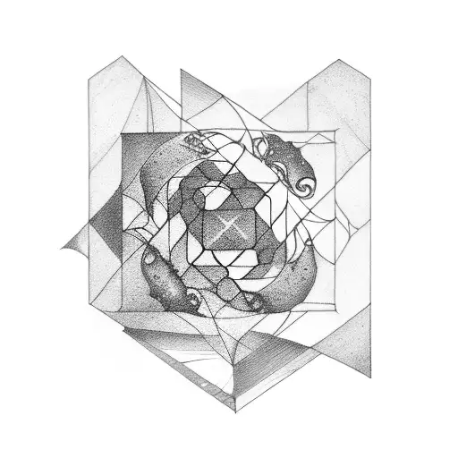 coffee and golden ratio spiral tattoo design idea
