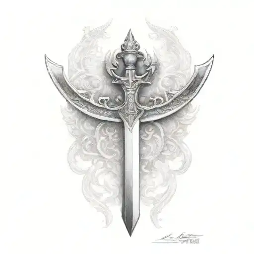 viking sword tattoo design idea
