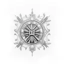 Romania Cross tattoo design idea