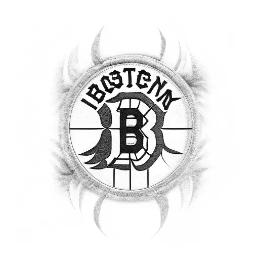 boston bruins puck coming out of skin tattoo  tattoo design idea