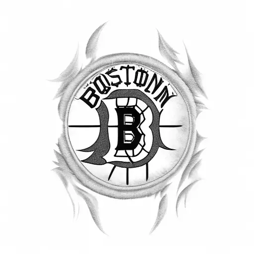 boston bruins puck coming out of skin tattoo  tattoo design idea