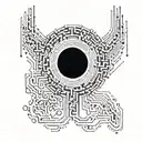 binary code flowing tattoo design idea