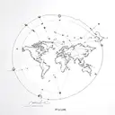 pulsar map tattoo design idea