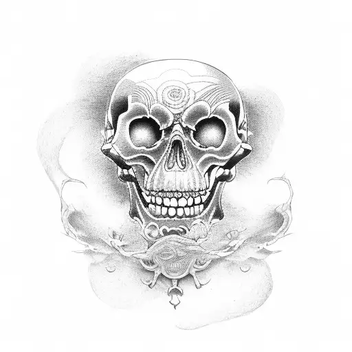 memento mori japanese tattoo design idea