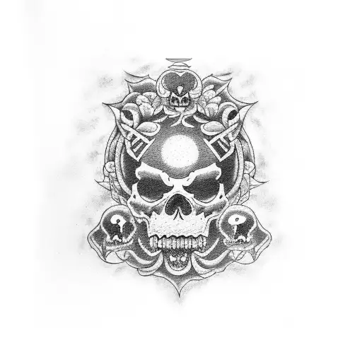 memento mori japanese tattoo design idea