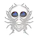 Black widow Spider with geisha face tattoo design idea