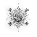 fruta e flor de amora tattoo design idea