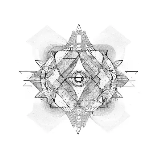 abstract exploration travelling tattoo design idea