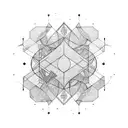 abstract exploration travelling tattoo design idea