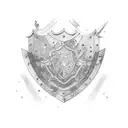 Shield tattoo design idea