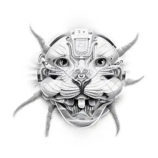artificial intelligence and emotion tattoo design idea