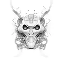 artificial intelligence and emotion tattoo design idea