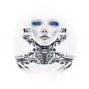 artificial intelligence and emotion tattoo design idea
