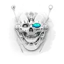 artificial intelligence and emotion tattoo design idea