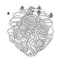 transform process a tree to a guitar tattoo design idea