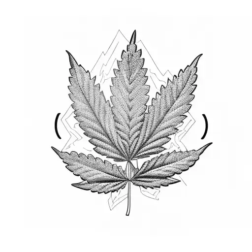a marijuana leaf tattoo design idea