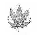 a marijuana leaf tattoo design idea