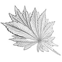 a marijuana leaf tattoo design idea