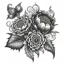 A traditional Scottish thistle intertwined with a Spanish flamenco dancer, representing your diverse heritage tattoo design idea