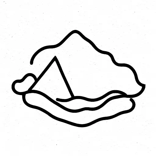 dopamine mountain tattoo design idea