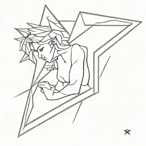 Diamant rockstar pose tattoo design idea