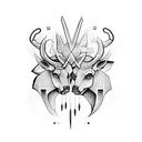 a virgo and a taurus mashed up together tattoo design idea