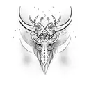 a virgo and a taurus mashed up together tattoo design idea