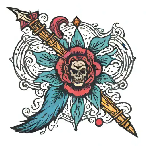 7 and 2 offsuit tattoo design idea