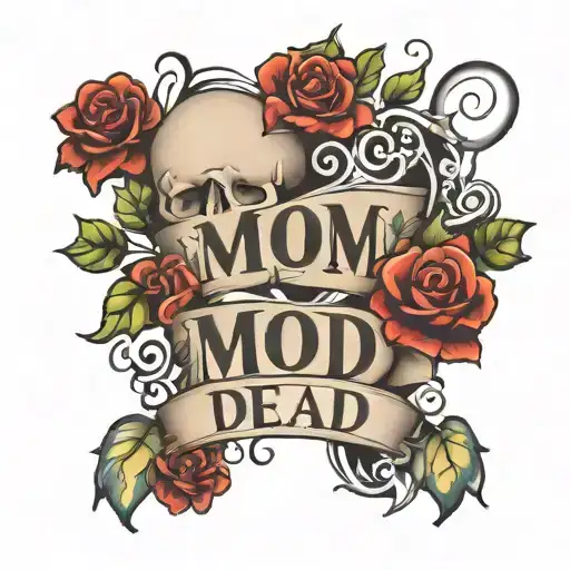 mom and dad name tattoo design idea