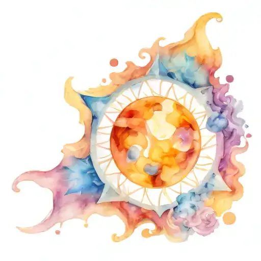  horoscopes combine sun at cancer, ascesdant at Leo, venus at gemini  tattoo design idea