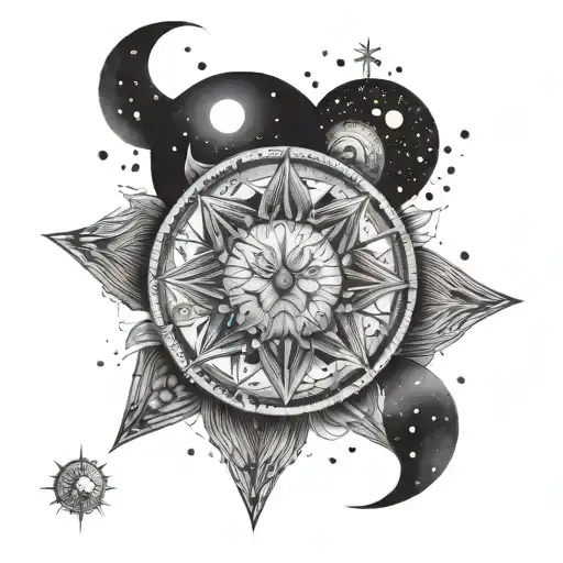  horoscopes combine sun at cancer, ascesdant at Leo, venus at gemini  tattoo design idea