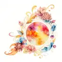  horoscopes combine sun at cancer, ascesdant at Leo, venus at gemini  tattoo design idea